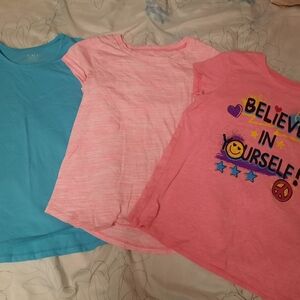Girls Tees - Blue, Light Pink, and Pink